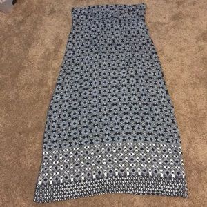 Maxi length floral skirt